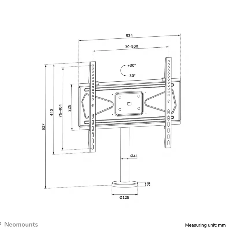 Neomounts TV-pöytäteline ruuvattava DS42-430BL14 enint. 50 kg 32-55