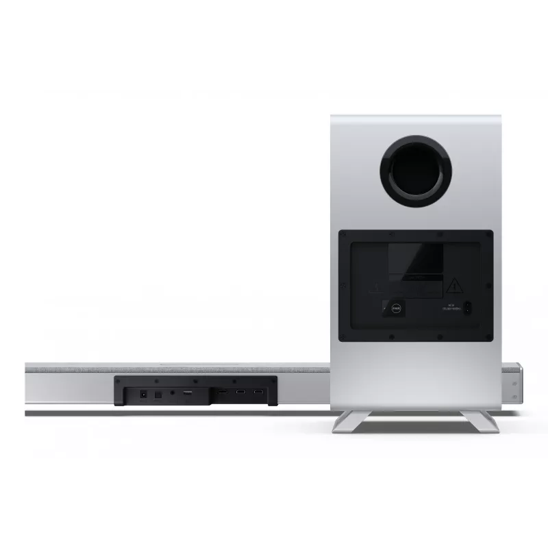 Sharp HT-SBW53121(SL) 3.1.2 Dolby Atmos/DTS:X äänipalkki langattomalla subwooferilla, 550 W, Bluetooth, hopea