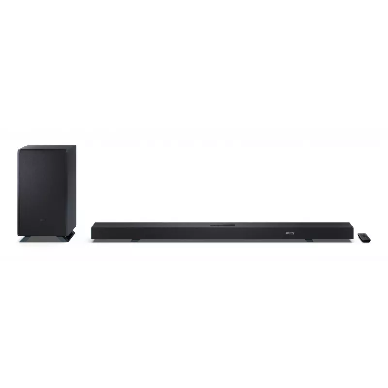 Sharp HT-SBW55121(BK) 5.1.2 Dolby Atmos/DTS:X äänipalkki langattomalla subwooferilla, 650 W, Bluetooth, musta