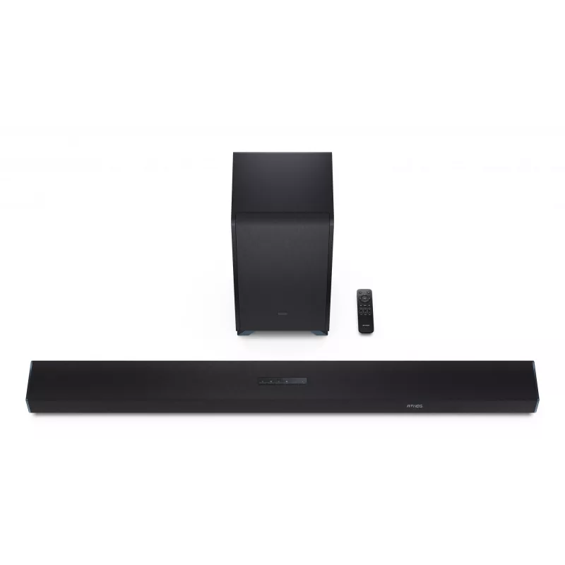 Sharp HT-SBW55121(BK) 5.1.2 Dolby Atmos/DTS:X äänipalkki langattomalla subwooferilla, 650 W, Bluetooth, musta