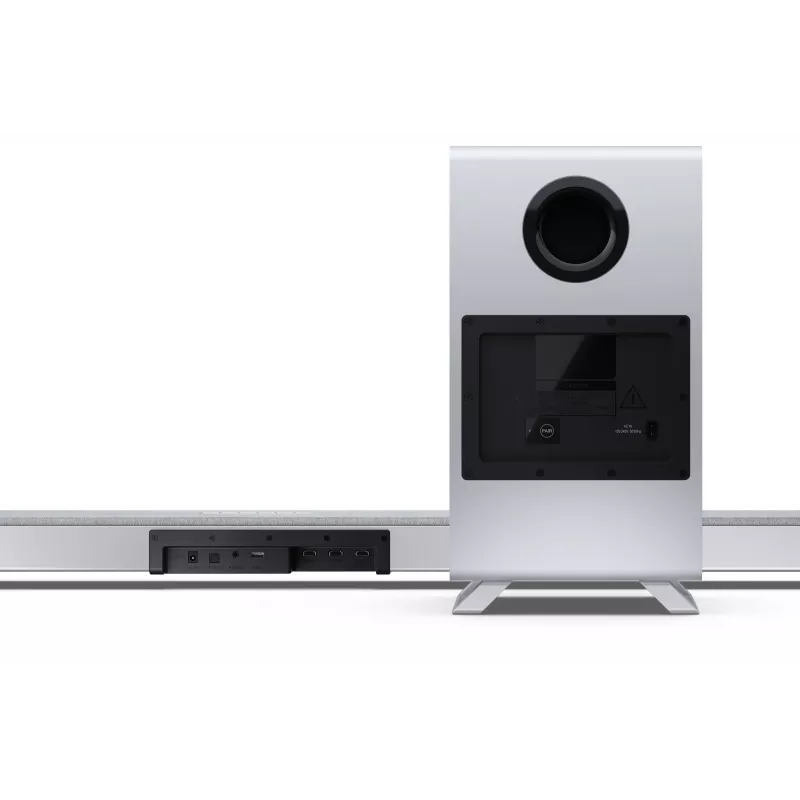 Sharp HT-SBW55121(SL) 5.1.2 Dolby Atmos/DTS:X äänipalkki langattomalla subwooferilla, 650 W, Bluetooth, hopea