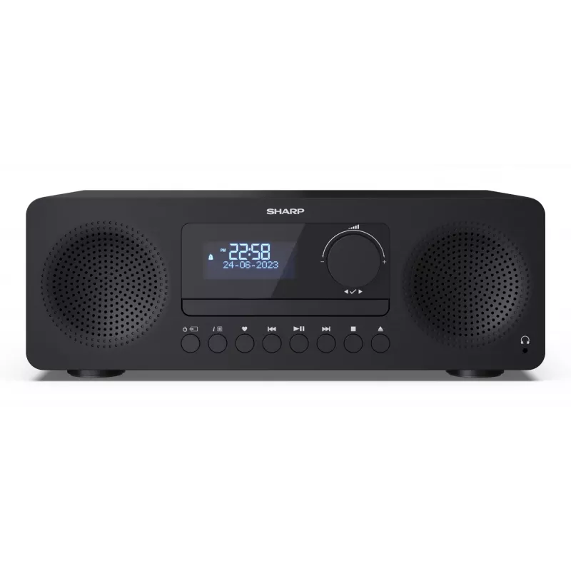 Kotiaudiomikrojärjestelmä Sharp XL-B720D 30 W, 2-tiekaiuttimet, DAB/DAB+/FM, optinen levysoitin, musta
