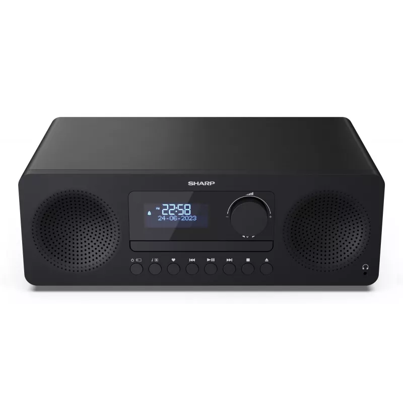 Kotiaudiomikrojärjestelmä Sharp XL-B720D 30 W, 2-tiekaiuttimet, DAB/DAB+/FM, optinen levysoitin, musta
