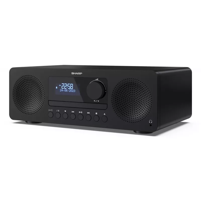 Kotiaudiomikrojärjestelmä Sharp XL-B720D 30 W, 2-tiekaiuttimet, DAB/DAB+/FM, optinen levysoitin, musta