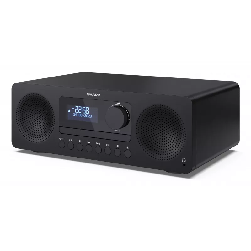 Kotiaudiomikrojärjestelmä Sharp XL-B720D 30 W, 2-tiekaiuttimet, DAB/DAB+/FM, optinen levysoitin, musta
