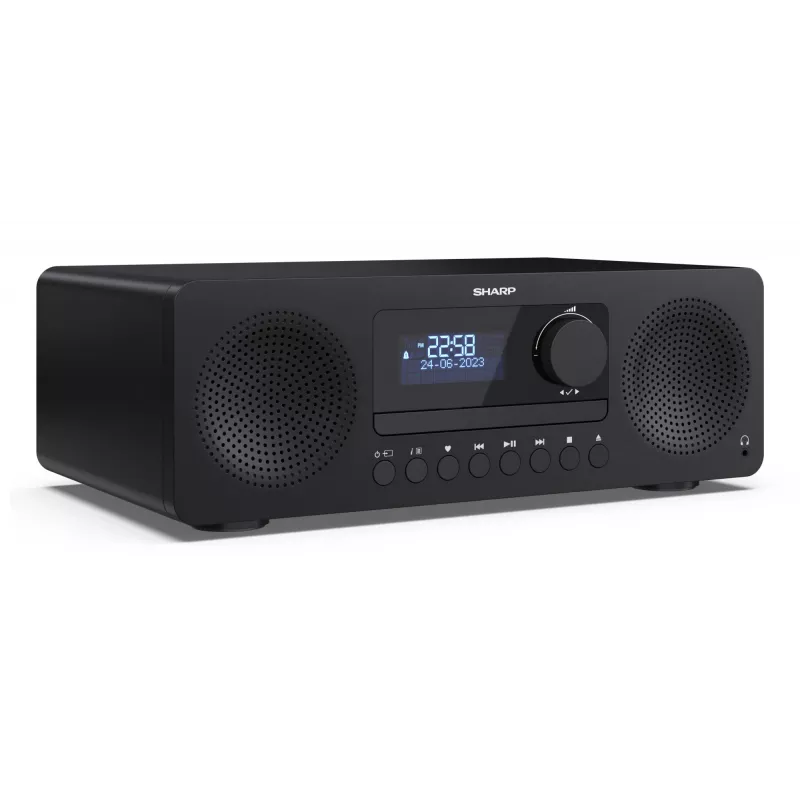 Kotiaudiomikrojärjestelmä Sharp XL-B720D 30 W, 2-tiekaiuttimet, DAB/DAB+/FM, optinen levysoitin, musta