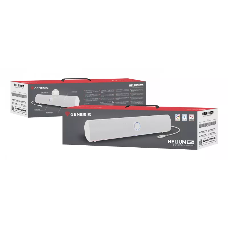 GENESIS NCS-2305 soundbar-kaiutin valkoinen 2.0 kanavaa 10 W