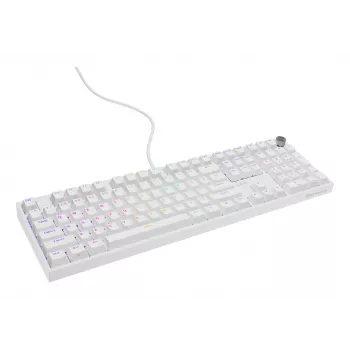 Mekaaninen näppäimistö GENESIS THOR 404, Full-Size USB, QWERTY englanti, RGB-taustavalo, valkoinen