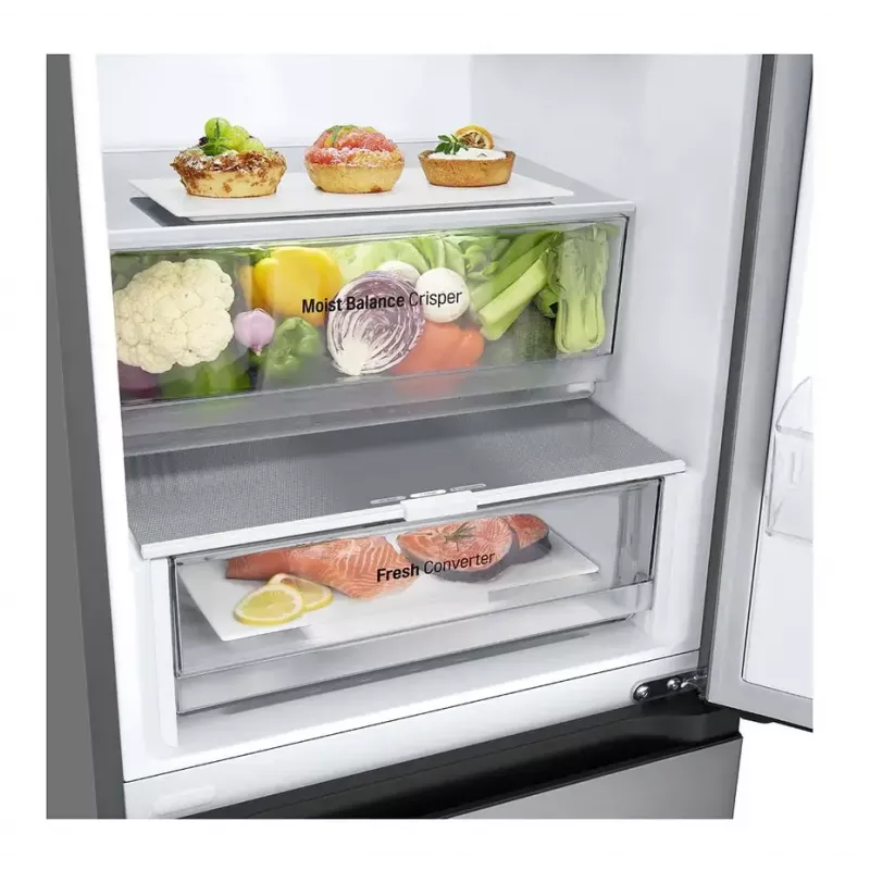 LG GBV3100EPY jää-pakastinyhdistelmä vapaasti seisova 344 L E hopea