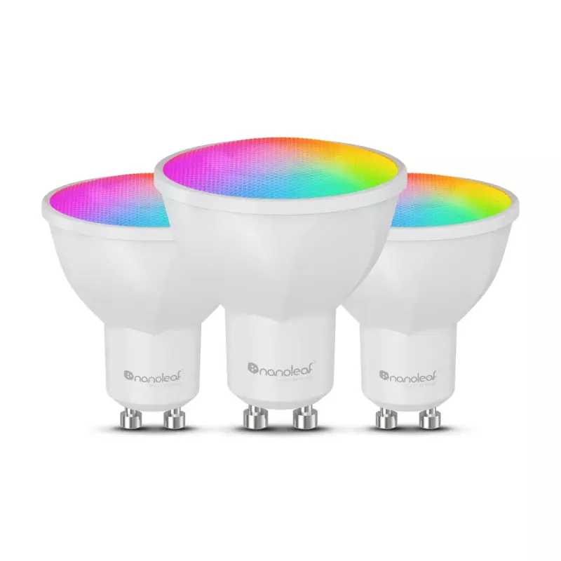 Älylamppu Nanoleaf N7502B02-3GU10 RGBCW Wi‑Fi 3 kpl:n pakkaus GU10