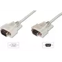 DIGITUS tiedonsiirron jatkokaapeli, D-Sub9 M/F, 2m sarjaportti, valettu beige