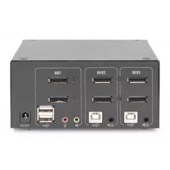 DIGITUS 2-porttinen DisplayPort DualView 60 Hz 4K 60fp monialustainen tuki