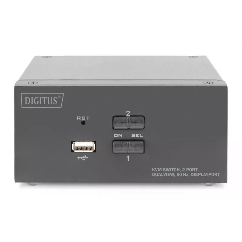 DIGITUS 2-porttinen DisplayPort DualView 60 Hz 4K 60fp monialustainen tuki