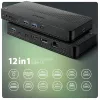 Axagon HMC-U4 USB4-telakka, 3x USB-A, 2x USB-C, HDMI & DP 8K/30Hz, RJ-45, SD/mSD, ääni, PD 100W