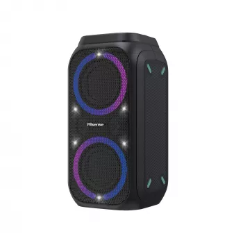 Kannettava juhlakaiutin HISENSE Party Rocker 160 — 160 W RMS, 2.0 kanavaa, IPX4, musta, 6,3 kg