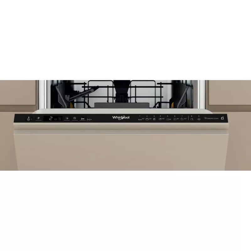 Kalusteisiin asennettava astianpesukone Whirlpool WH6IC11BS7LA0, 11 astiastoa, 41 dB