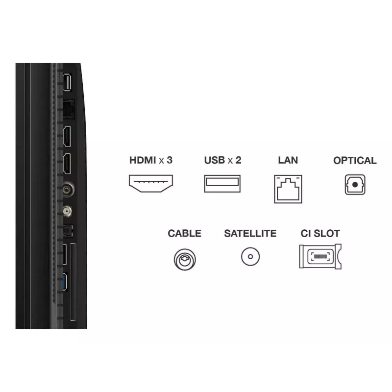 TCL T69C 43T69C TV 109,2 cm (43 inch) 4K Ultra HD Smart TV Wi-Fi musta 350 cd/m²