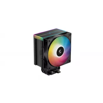 CPU-ilmajäähdytin DeepCool AG500 BK ARGB V2 — tornijäähdytin Intel- ja AMD-kannoille, lamellijäähdytin pinotuilla rivoilla, ARGB-valaistus