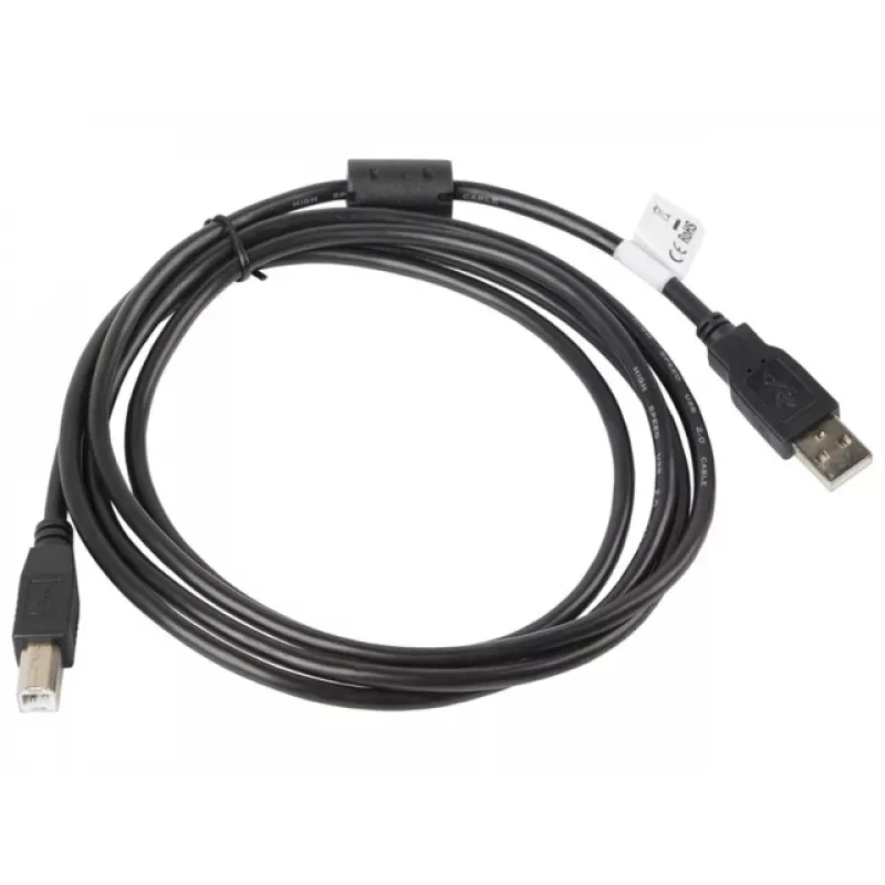 USB 2.0 -kaapeli LANBERG CA-USBA-11CC-0018-BK 1,8 m, USB A – USB B, musta, 480 Mbit/s