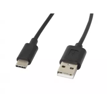 USB-kaapeli LANBERG CA-USBO-10CC-0018-BK USB 2.0, USB A (uros) – USB C (uros), 1,8 m, musta