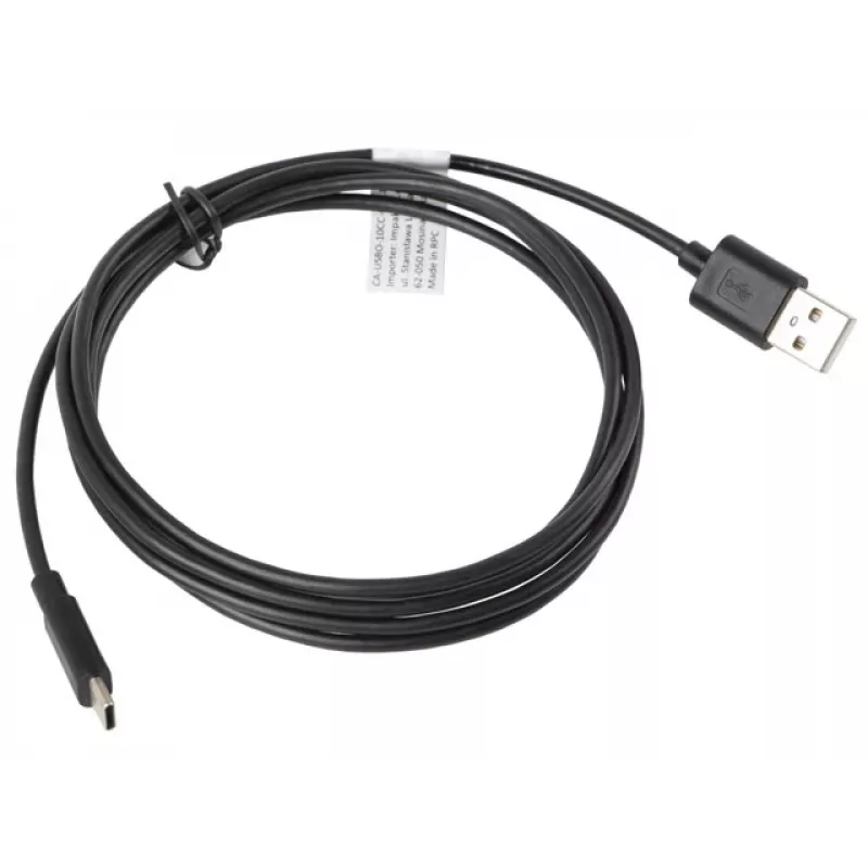 USB-kaapeli LANBERG CA-USBO-10CC-0018-BK USB 2.0, USB A (uros) – USB C (uros), 1,8 m, musta