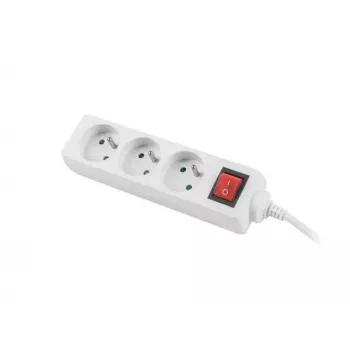 Jatkojohto Lanberg PS1-03E-0150-W 1,5 m 3 AC-lähtöä sisäkäyttöön valkoinen