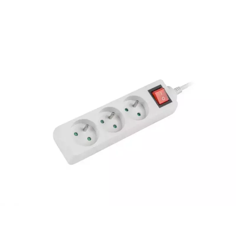 Jatkojohto Lanberg PS1-03E-0150-W 1,5 m 3 AC-lähtöä sisäkäyttöön valkoinen
