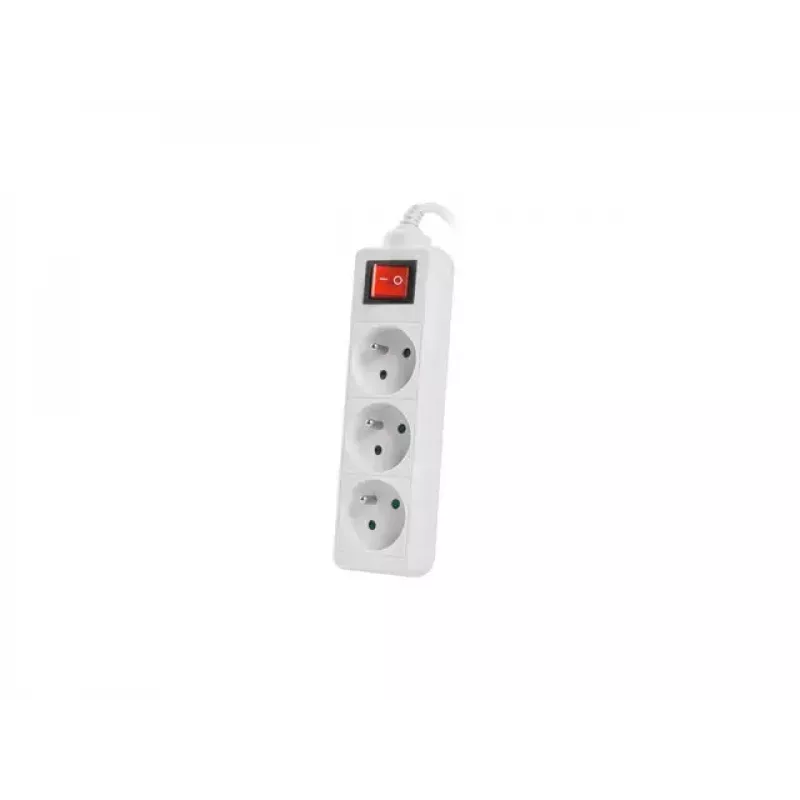 Jatkojohto Lanberg PS1-03E-0150-W 1,5 m 3 AC-lähtöä sisäkäyttöön valkoinen
