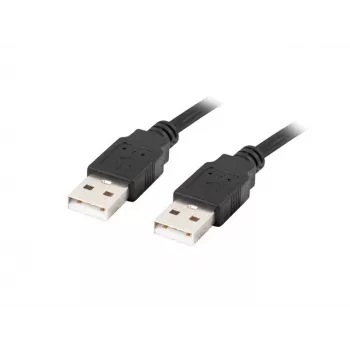 USB-A–A-kaapeli LANBERG CA-USBA-20CU-0018-BK 1,8 m USB 2.0 musta, nikkelöidyt koskettimet