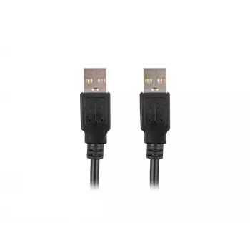 USB-A–A-kaapeli LANBERG CA-USBA-20CU-0018-BK 1,8 m USB 2.0 musta, nikkelöidyt koskettimet