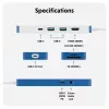 TARGUS Hyperdrive Flex 8-porttinen USB-C-keskitin (sininen)