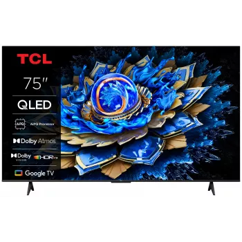 TCL T69C 75T69C -televisio 190,5 cm (75 tuuman näyttö) 4K Ultra HD Smart TV Wi-Fi musta 350 cd/m²