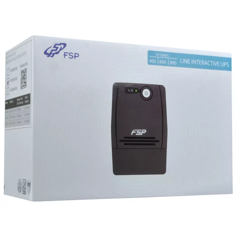 FSP FP 600 keskeytymätön virransyöttö (UPS) 0,6 kVA 360 W 2 AC-lähtöä