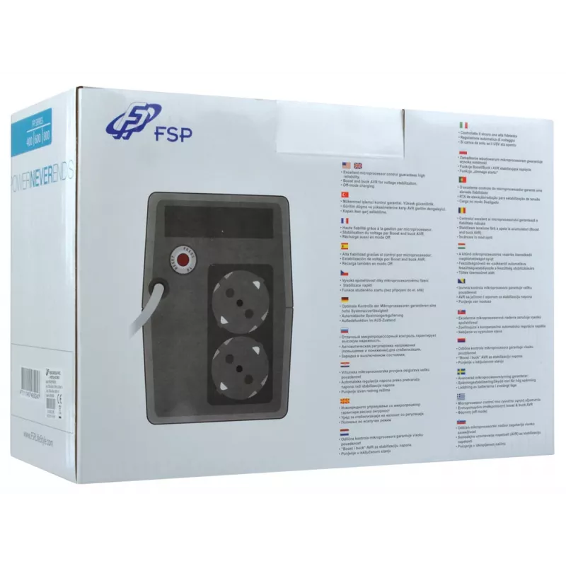 FSP FP 600 keskeytymätön virransyöttö (UPS) 0,6 kVA 360 W 2 AC-lähtöä