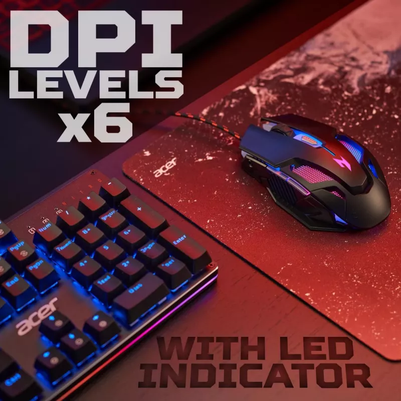 Acer Nitro Gaming Mouse II NMW200, langallinen, musta