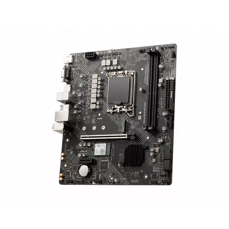 Emolevy MSI PRO H610M-G WIFI DDR4, Intel H610, LGA 1700, micro ATX, 2x DIMM, 64GB, Wi‑Fi 5, Bluetooth 4.2, 4x SATA III