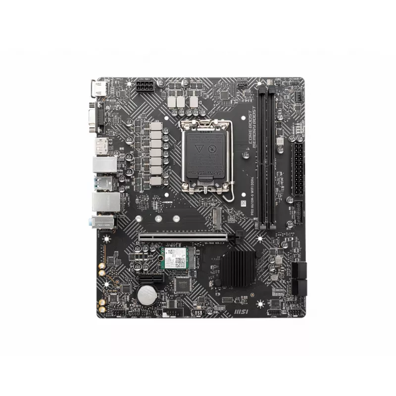 Emolevy MSI PRO H610M-G WIFI DDR4, Intel H610, LGA 1700, micro ATX, 2x DIMM, 64GB, Wi‑Fi 5, Bluetooth 4.2, 4x SATA III
