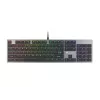 GENESIS Thor 420 RGB pelinäppäimistö USB QWERTY US International hopea