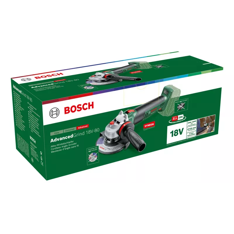 Bosch AdvancedGrind 18V-80 akkukulmahiomakone, 125 mm