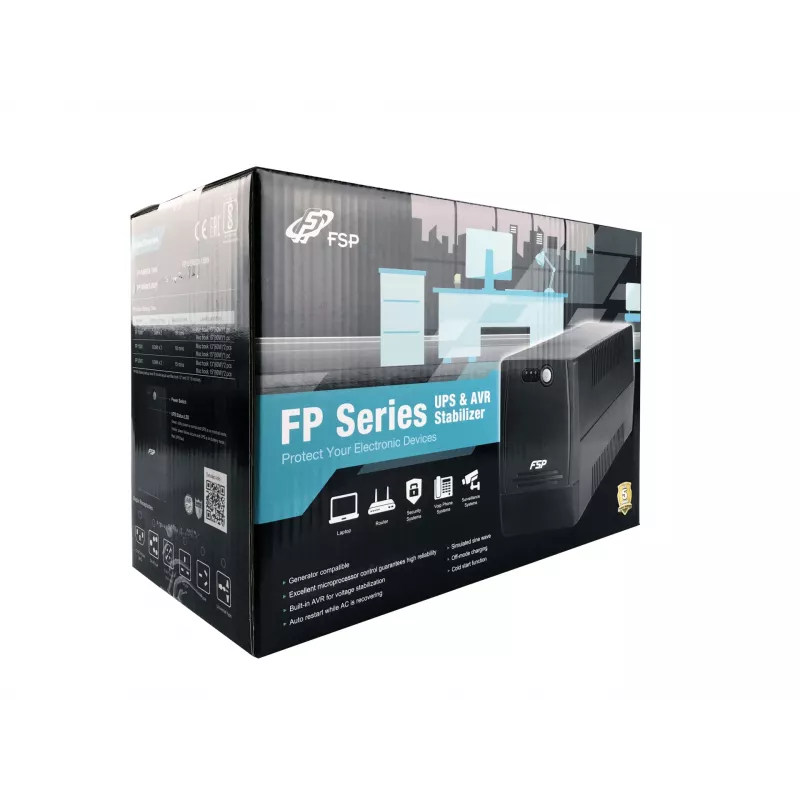 FSP FP 2000 keskeytymätön virransyöttö (UPS) Line-Interactive 2 kVA 1200 W 4 AC-lähtöä
