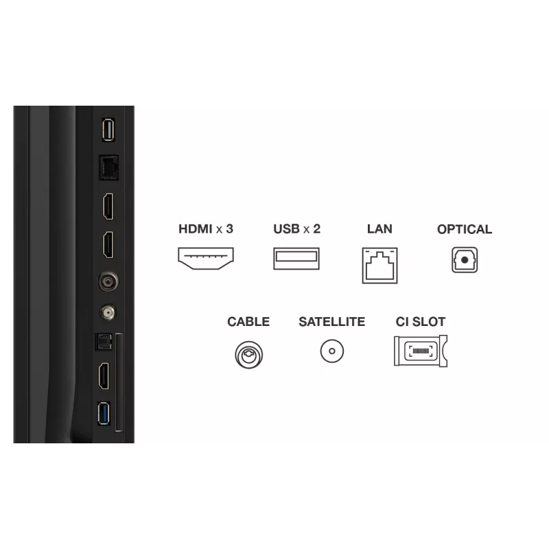 TCL 85T69C 85" (216 cm) 4K Ultra HD QLED älytelevisio, Google TV, Wi-Fi, musta