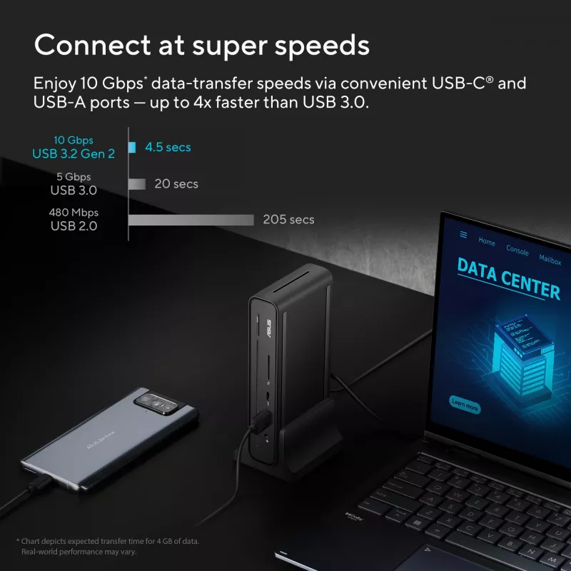 ASUS Triple Display USB-C telakka DC300 telakointi USB 3.2 Gen 2 (3.1 Gen 2) Type-C musta