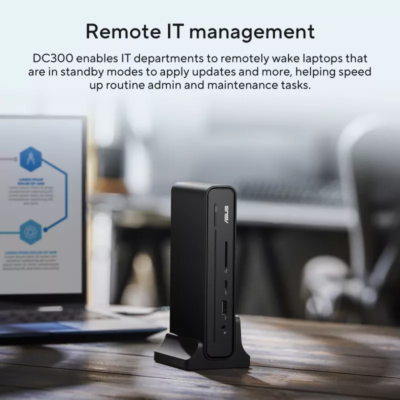 ASUS Triple Display USB-C telakka DC300 telakointi USB 3.2 Gen 2 (3.1 Gen 2) Type-C musta
