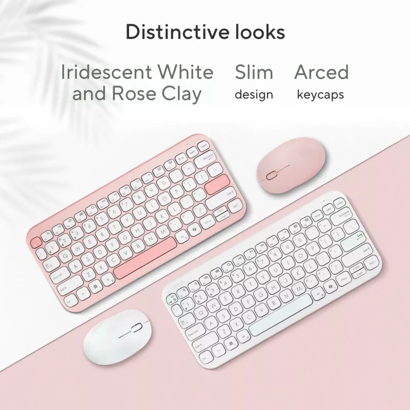 Langaton Bluetooth-näppäimistö ASUS Marshmallow KW100 — US International -asettelu, Oat Milk