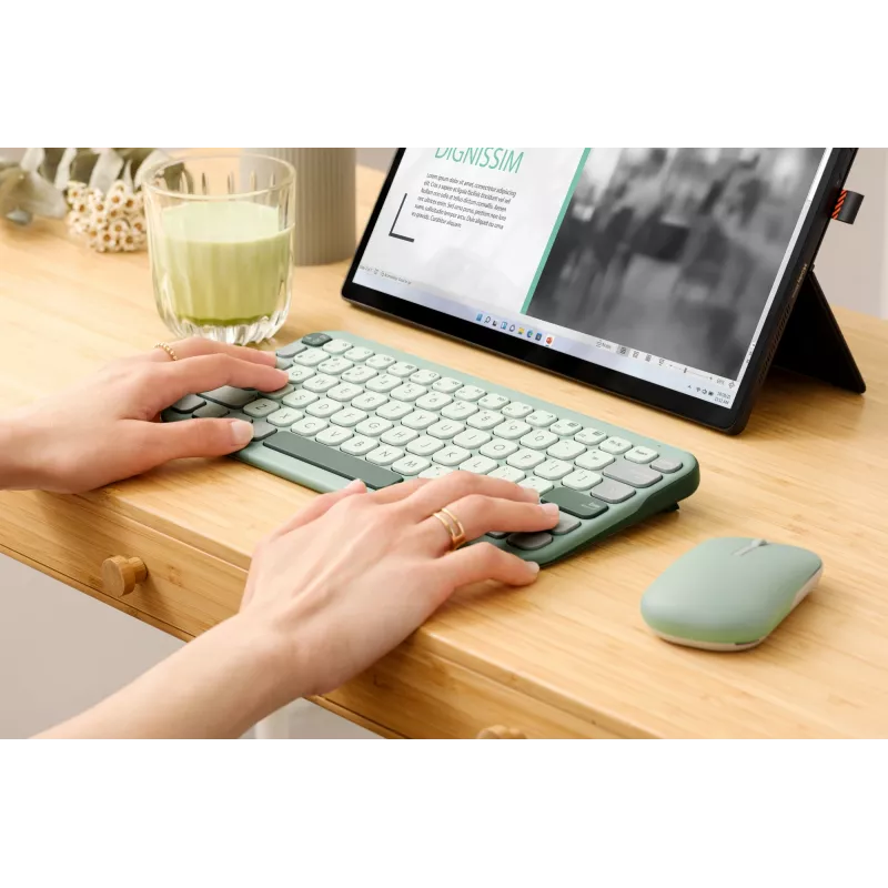Langaton Bluetooth-näppäimistö ASUS Marshmallow KW100 — US International -asettelu, kompakti muotoilu