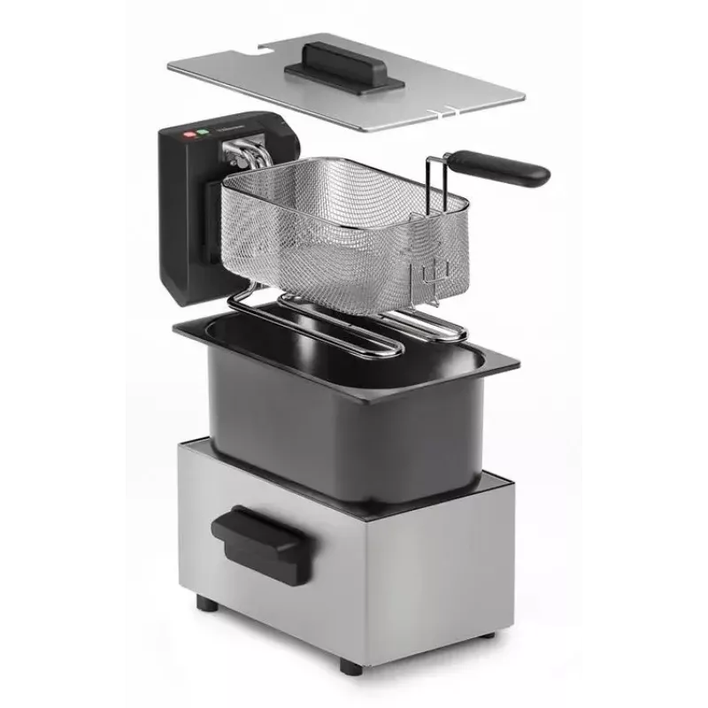 Friteerauskeitin Tristar FR-9334 – yksittäinen 3 L kapasiteetti, 2000 W, kiertosäädin, hopea