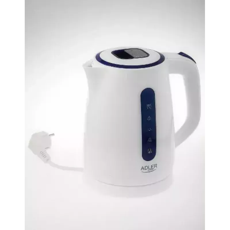 Vedenkeitin Adler 1,7 L 2200 W sininen valkoinen