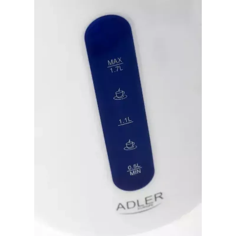 Vedenkeitin Adler 1,7 L 2200 W sininen valkoinen
