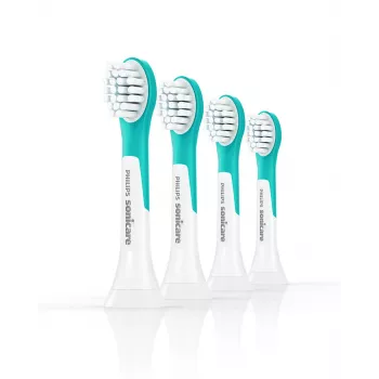Sonicare For Kids -varaharjaspäät Philips HX6034/90 — 4 kpl:n pakkaus, sininen/valkoinen, vaihto 3 kuukauden välein
