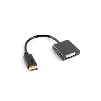 LANBERG videokaapeliadapteri DisplayPort DVI-D 0,1 m musta
